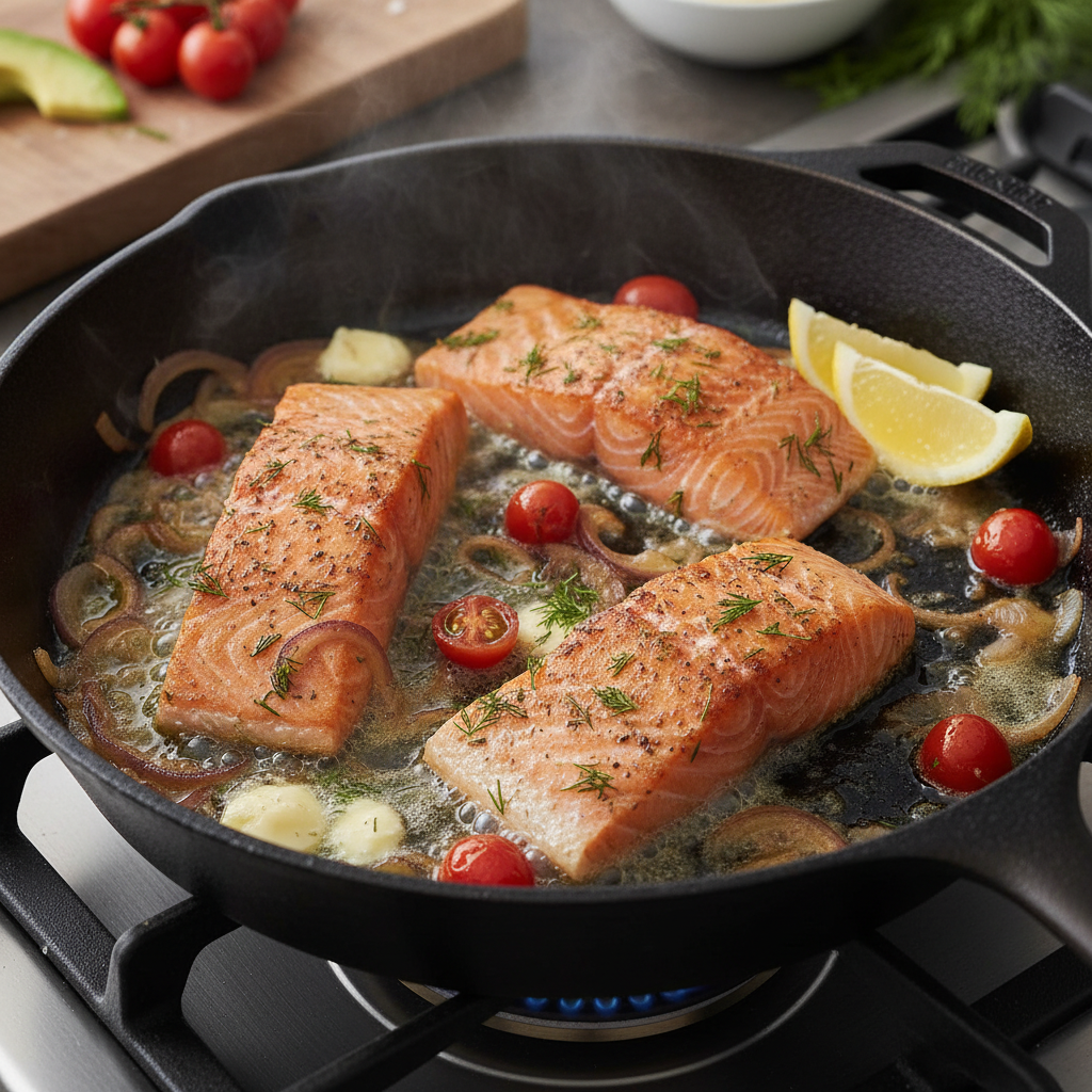Instructions to Cook Tuscan Salmon