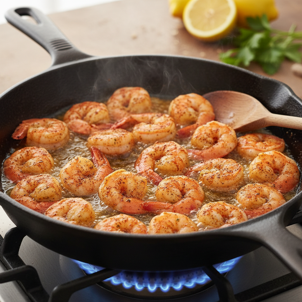 Instructions for Creamy Garlic Shrimp Pasta