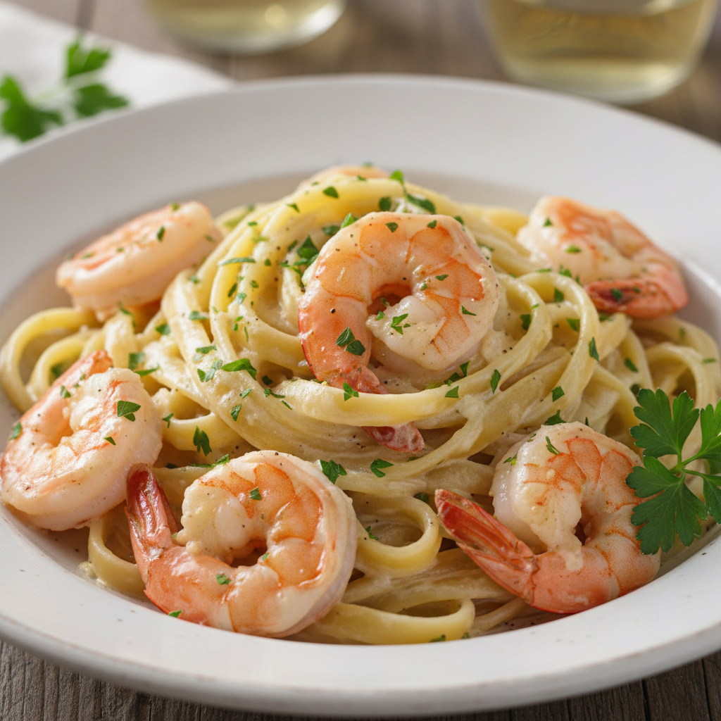 Creamy Garlic Shrimp Pasta Intro