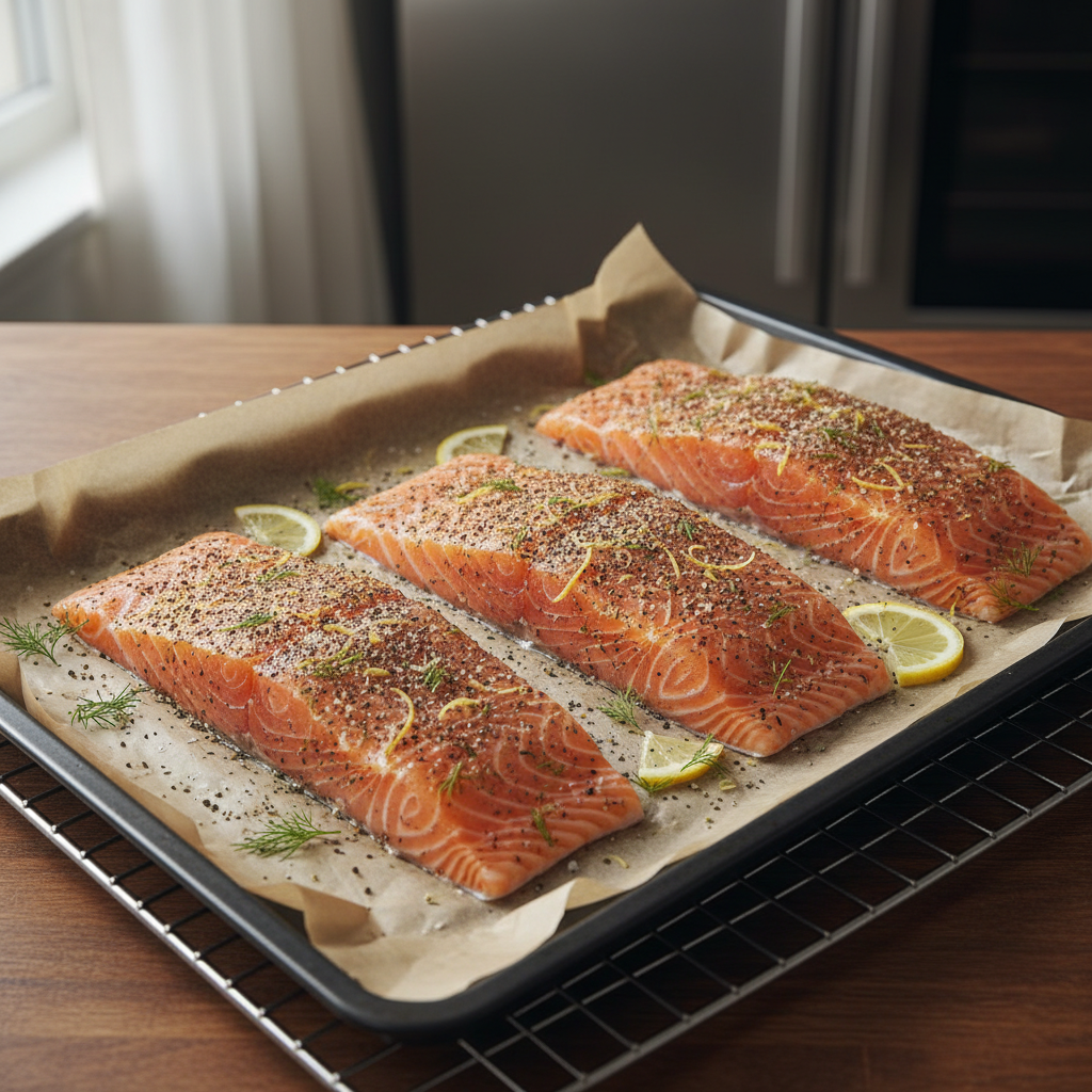 Instructions for baked honey garlic salmon