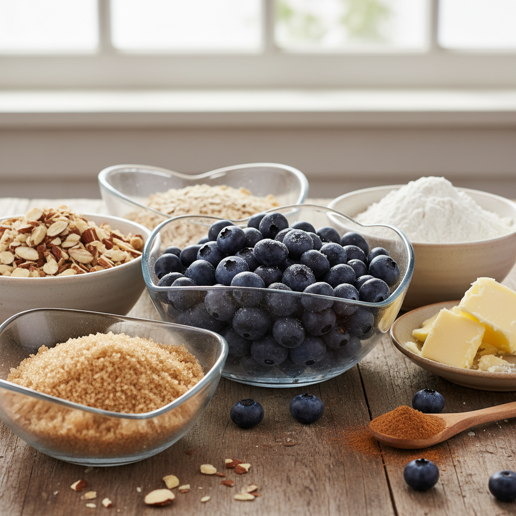 Ingredients for Blueberry Crisp