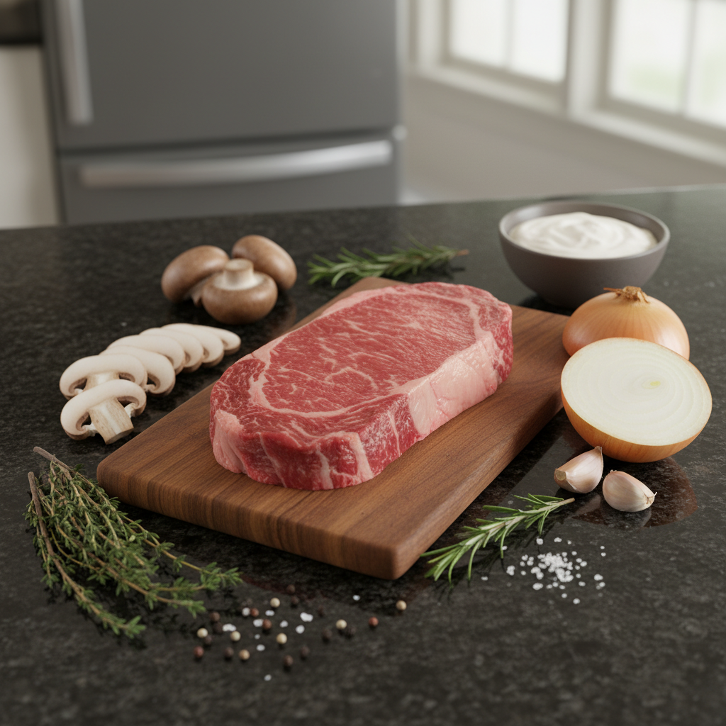 Ingredients for Classic Beef Stroganoff
