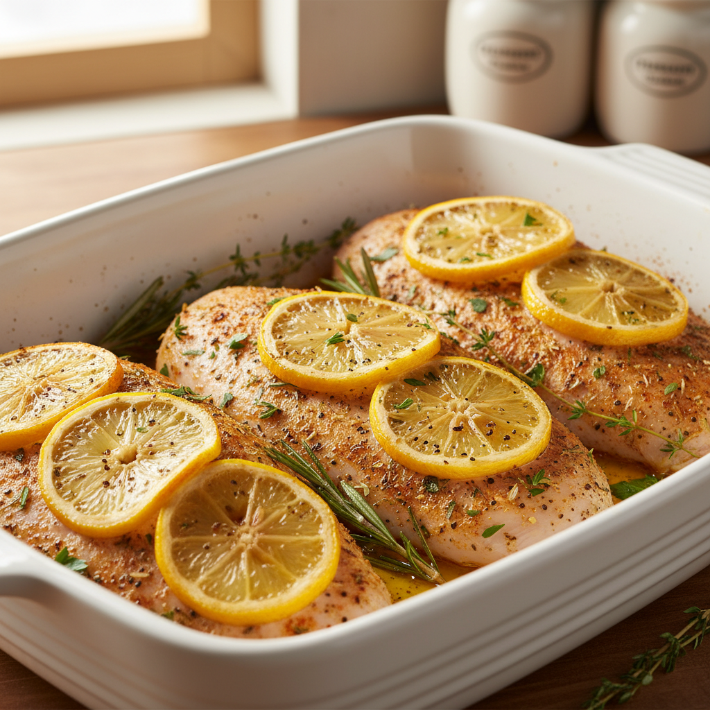Step by step instructions for Garlic Butter and Lemon Baked Chicken Breasts
