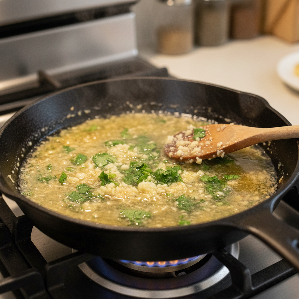 Cooking instructions for garlic butter and lemon baked chicken
