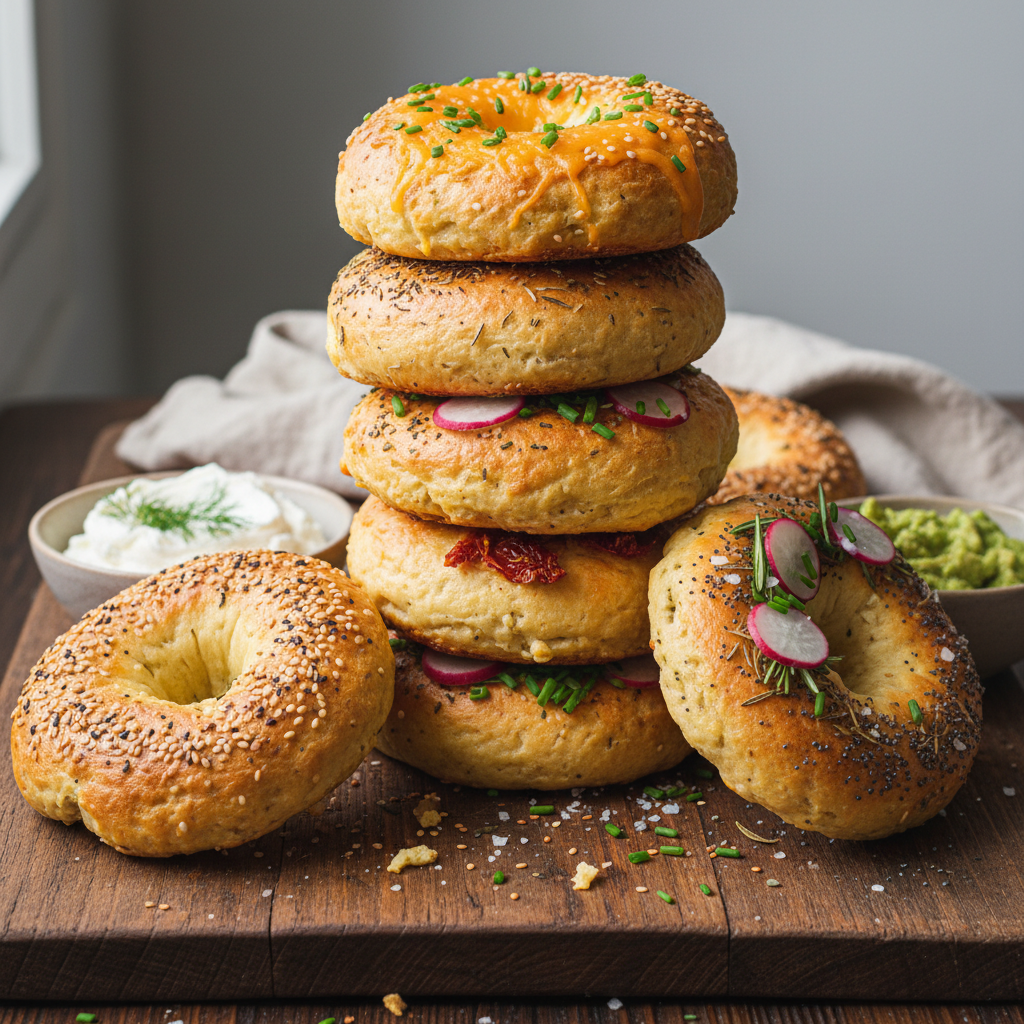 Cottage Cheese Bagels Preparation