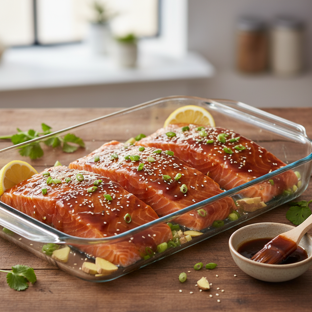 Mixing teriyaki sauce ingredients