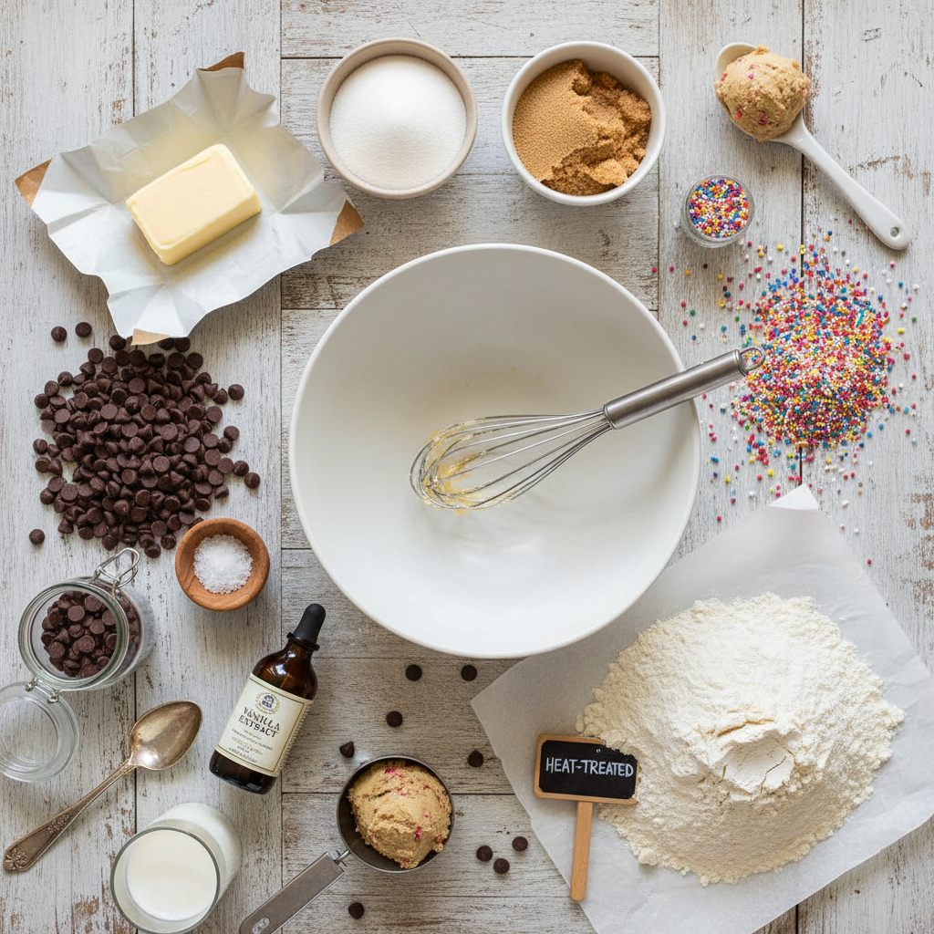 Ingredients for Edible Cookie Dough
