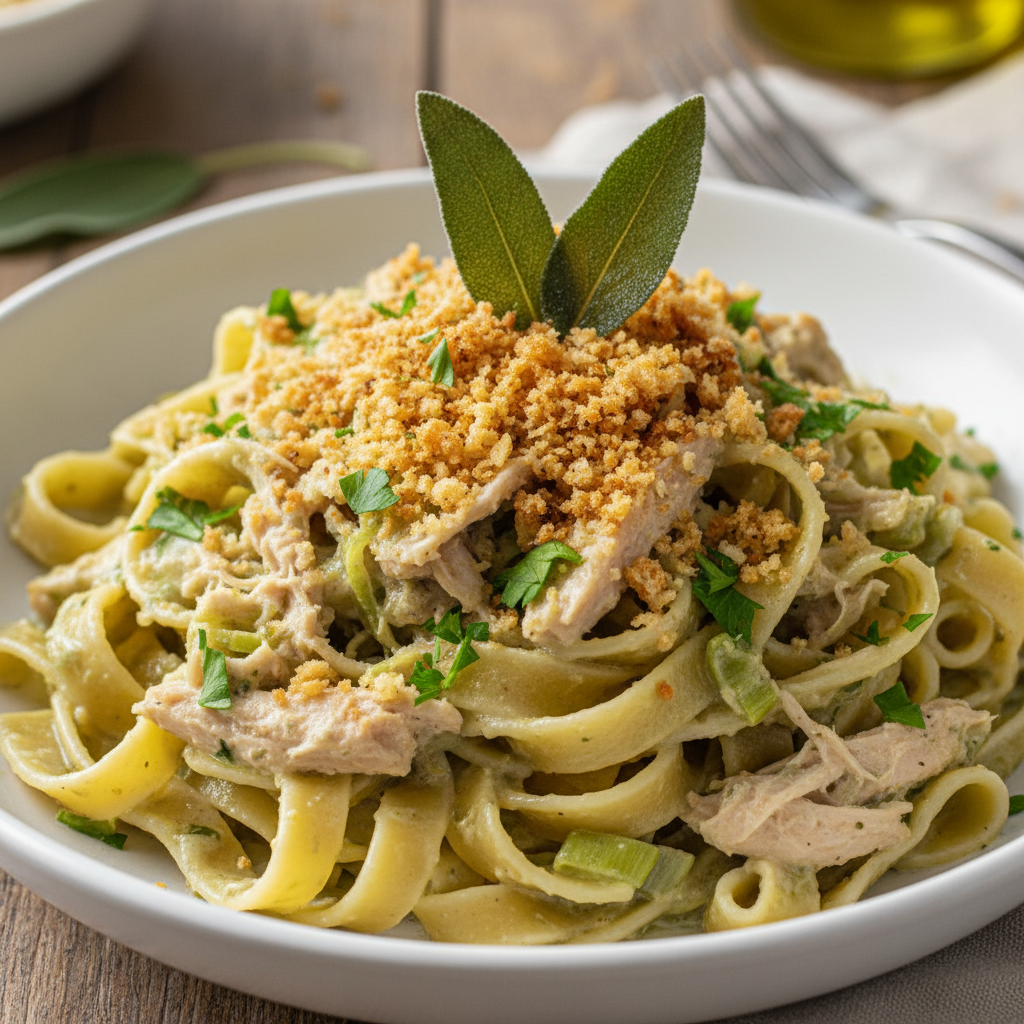 Cooking tips for preparing turkey leek tagliatelle
