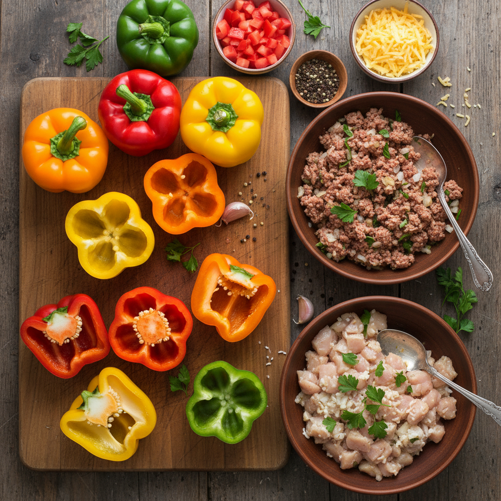 Ingredients for Stuffed Peppers