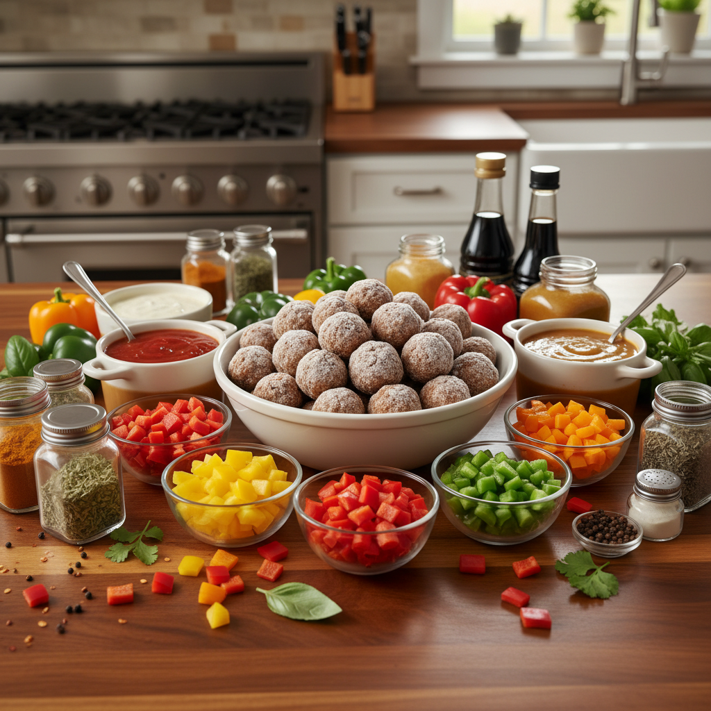 Ingredients for frozen meatball recipes
