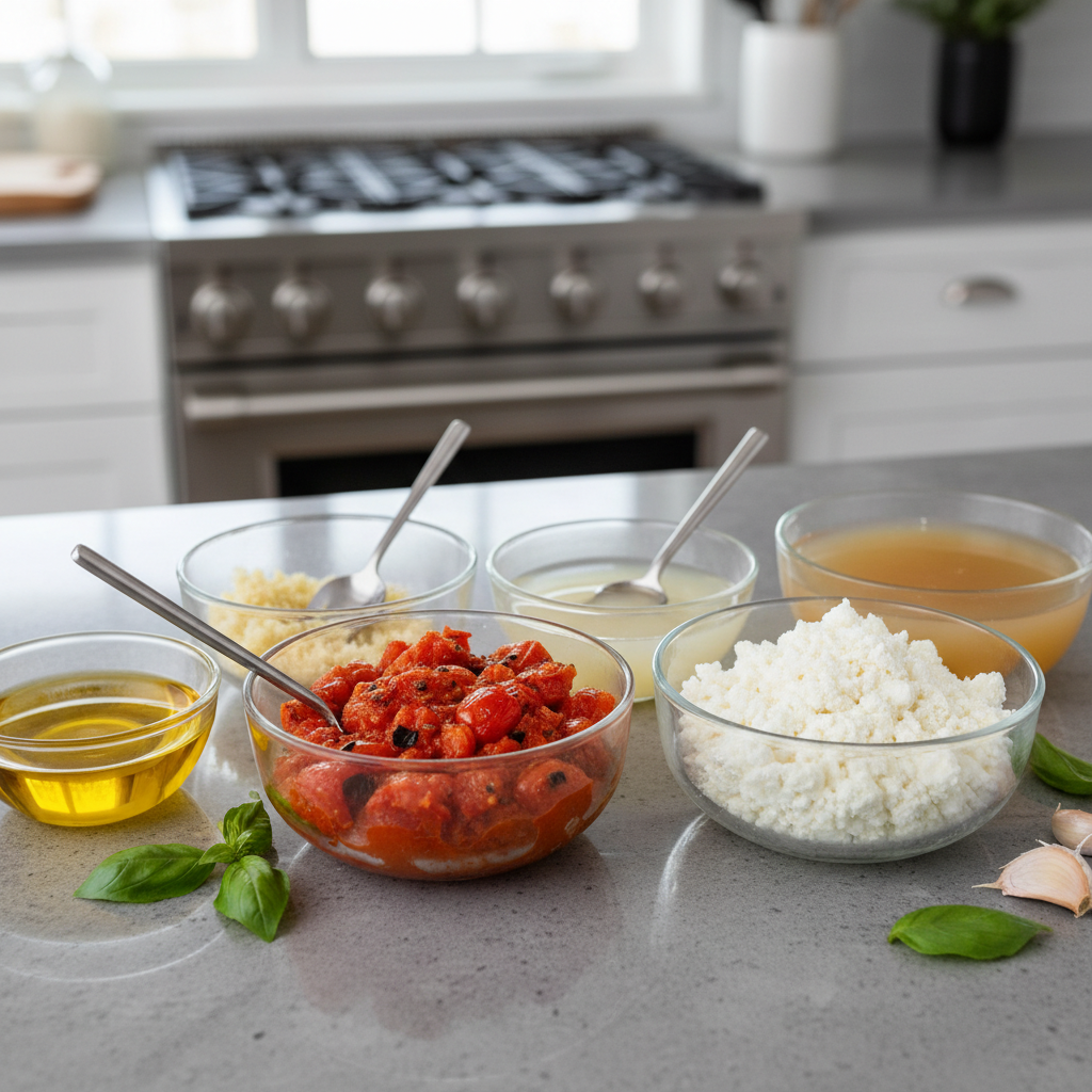 Ingredients for Cottage Cheese Sauce