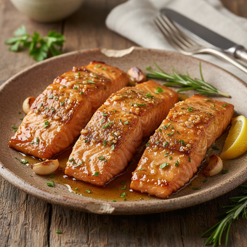 Salmon fillets prepped for cooking