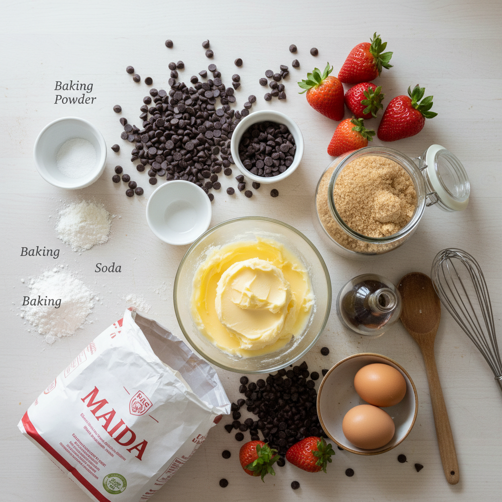 Ingredients for Strawberry Blondies