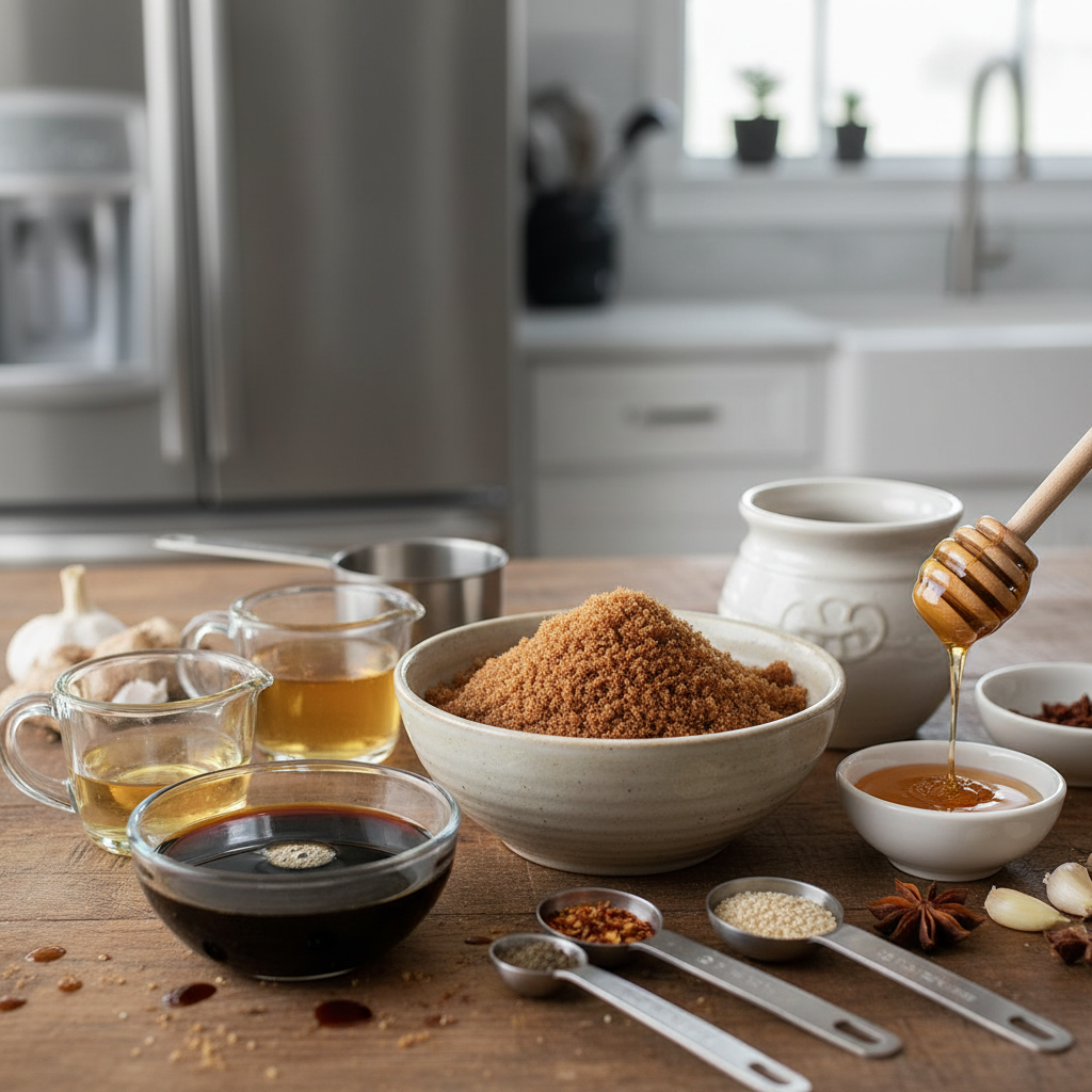 Ingredients for crockpot teriyaki chicken