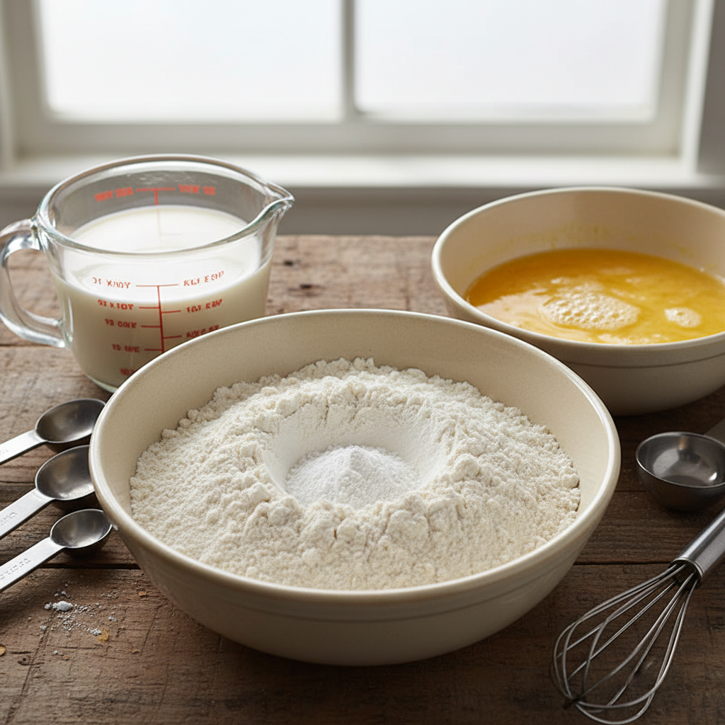 Ingredients for buttermilk muffins