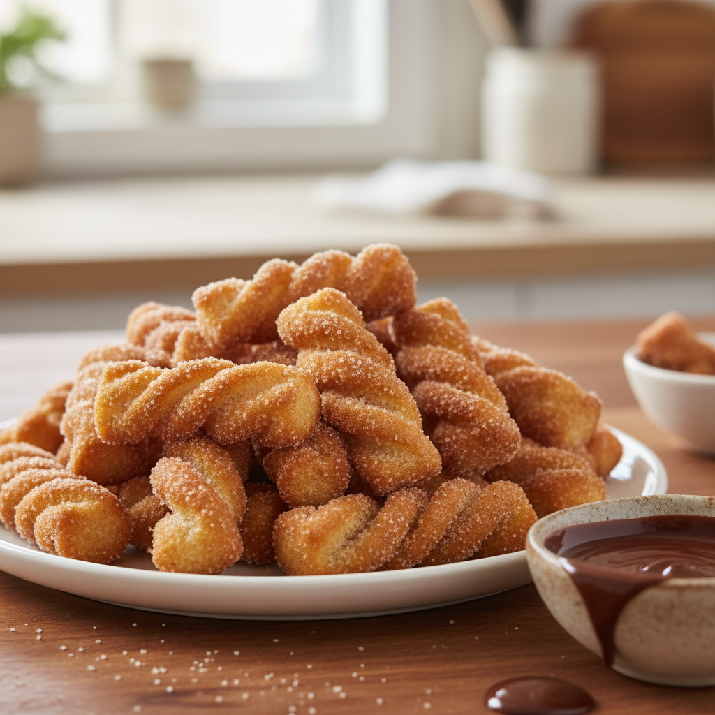 Churro dough preparation in saucepan