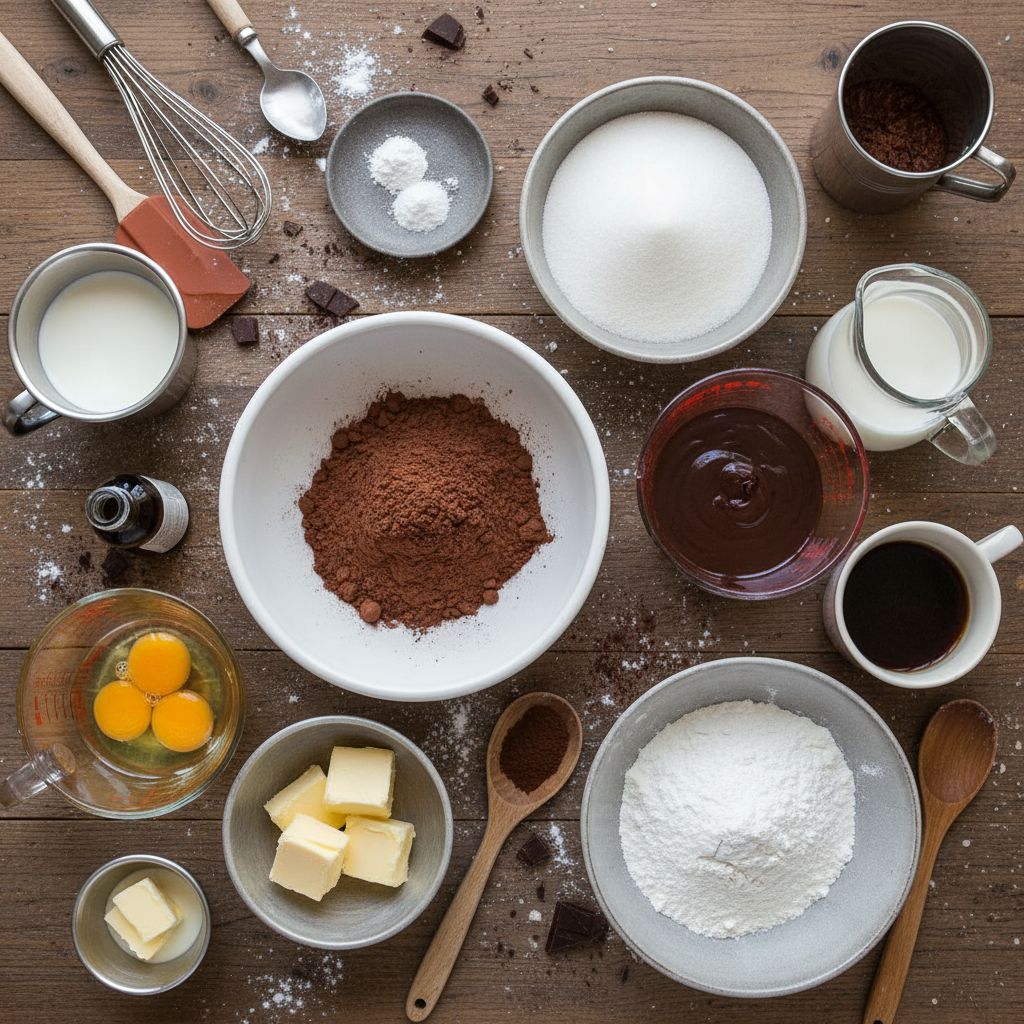 Chocolate cake close-up