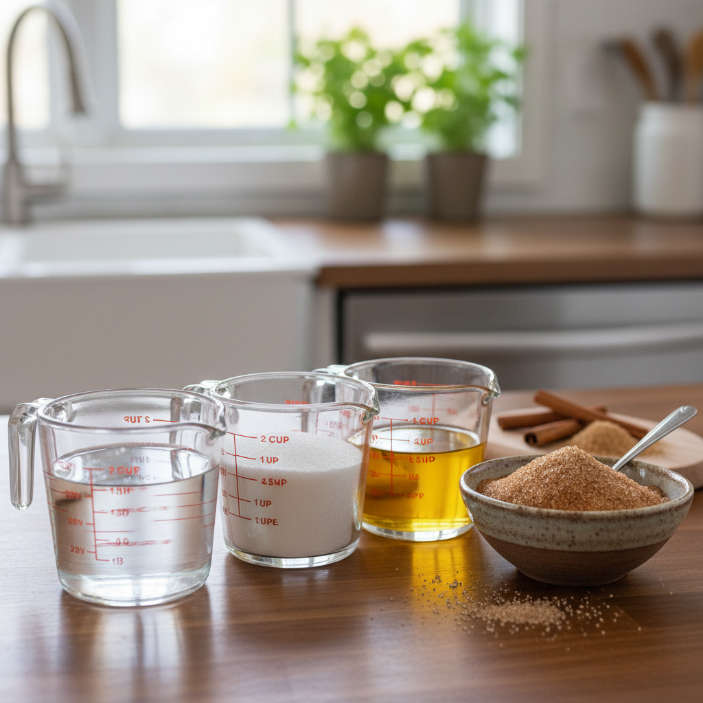 Ingredients for air fryer churro bites