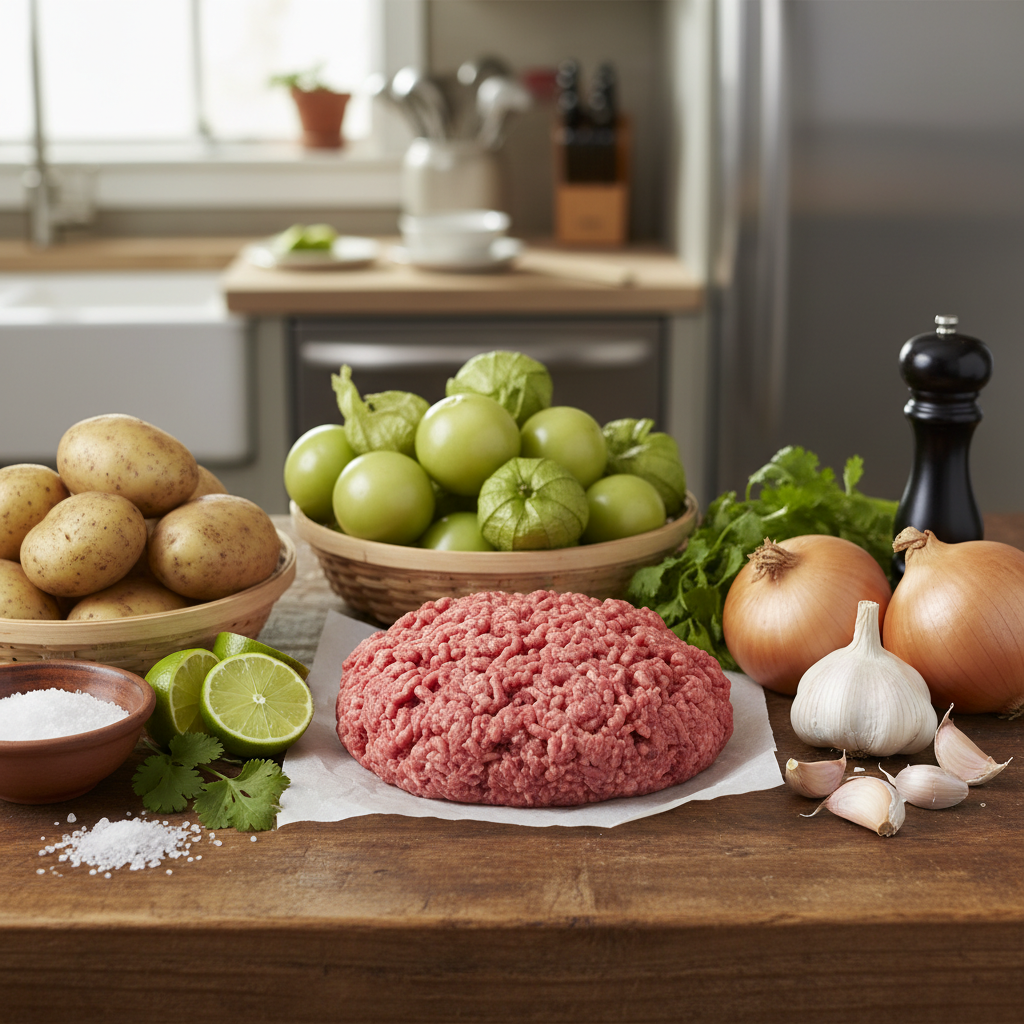 Ingredients for Stuffed Potato Cakes