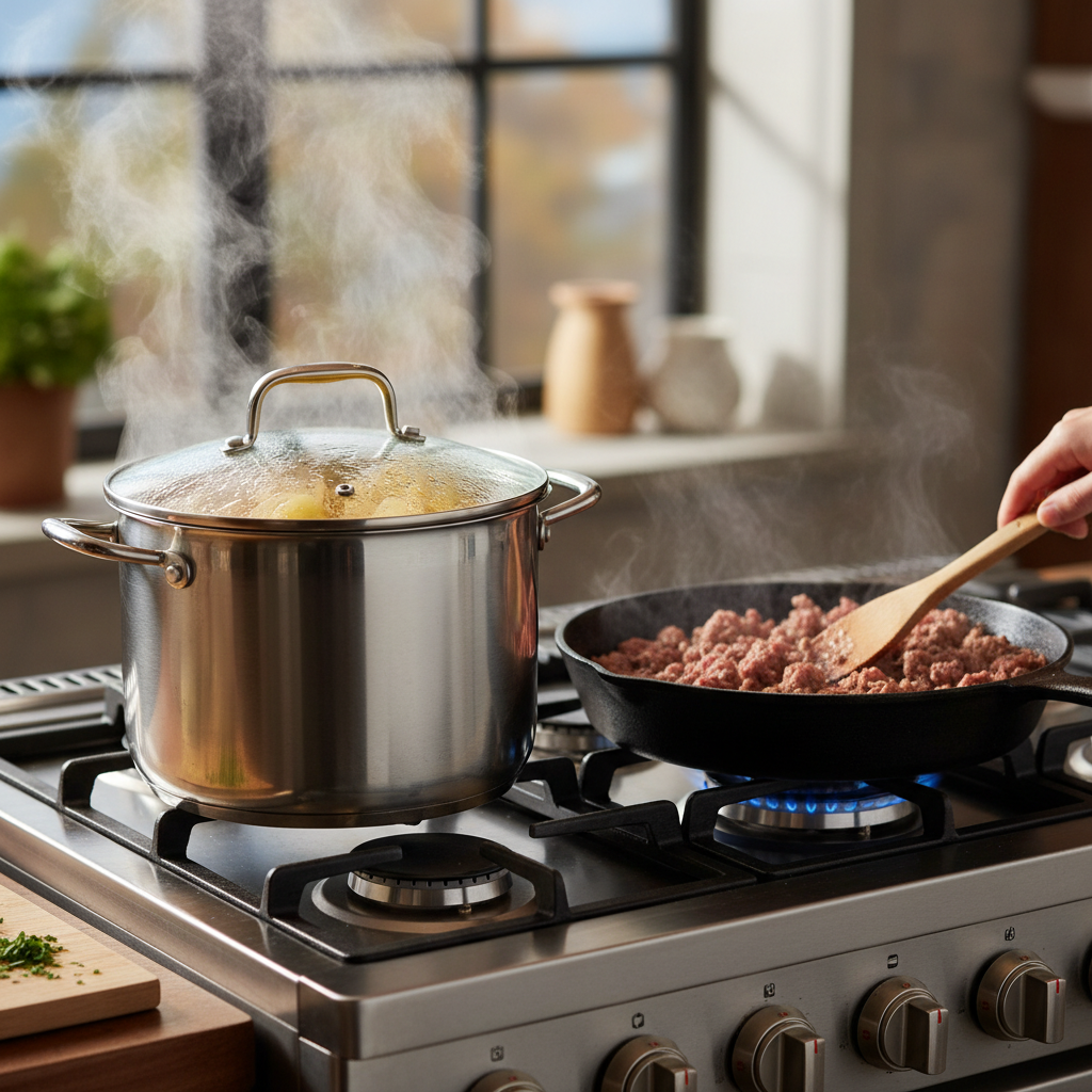 Instructions for Making Stuffed Potato Cakes