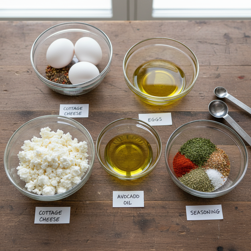 Ingredients for Mini Cottage Cheese Flatbreads