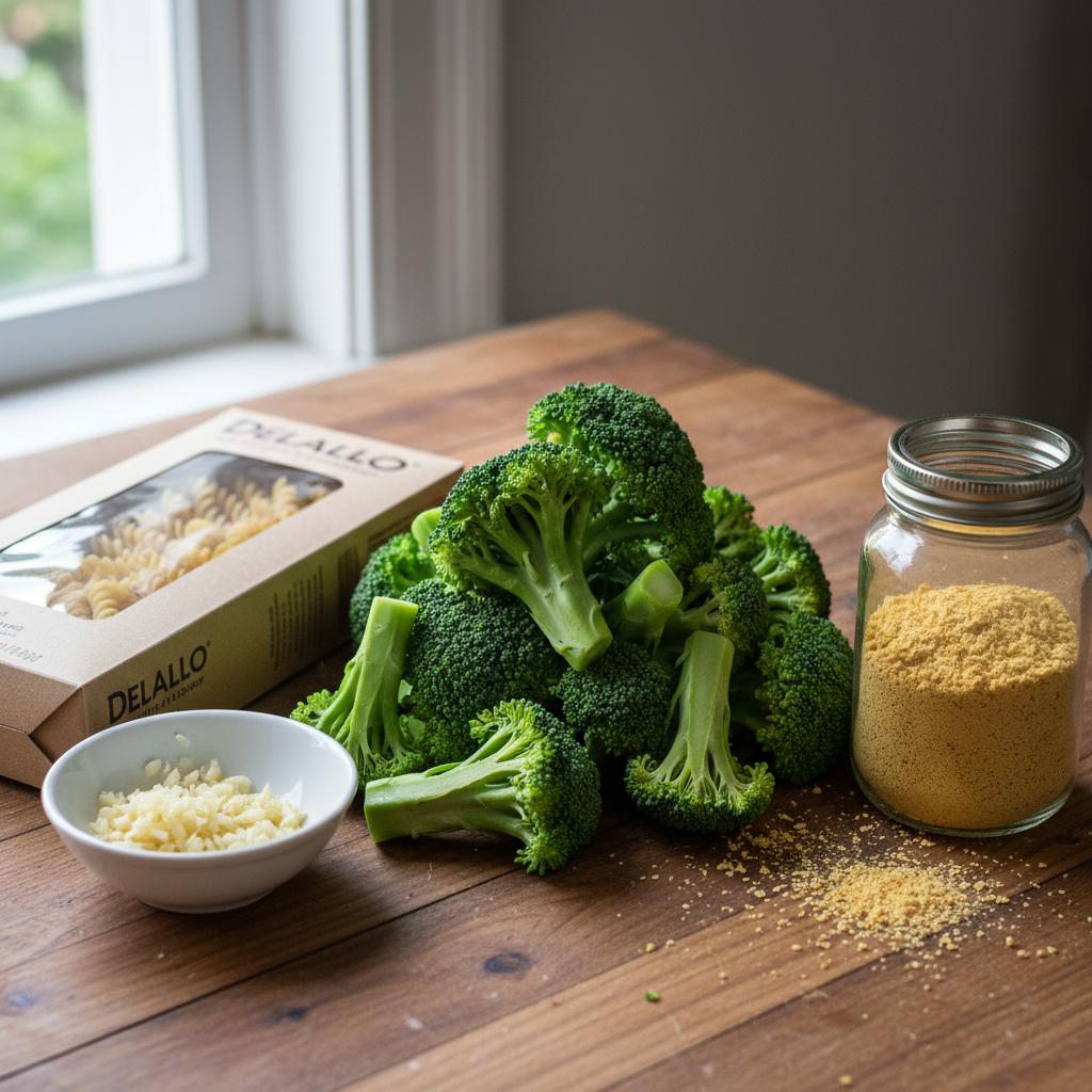 Ingredients for Broccoli Pasta Alfredo