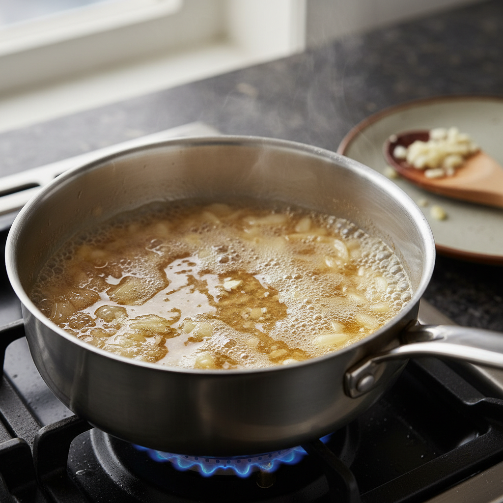 Cooking Garlic Butter Cream Sauce