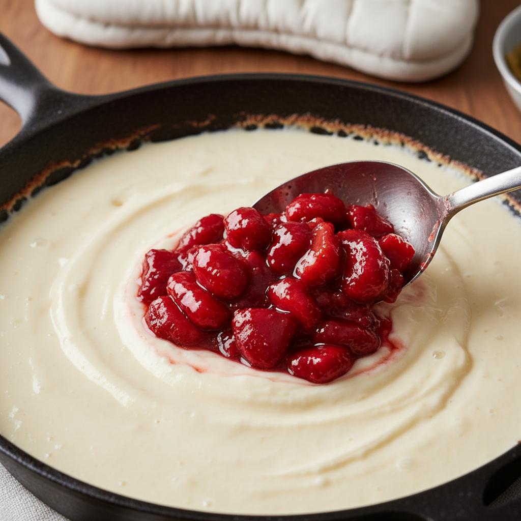 Ingredients for strawberry cobbler