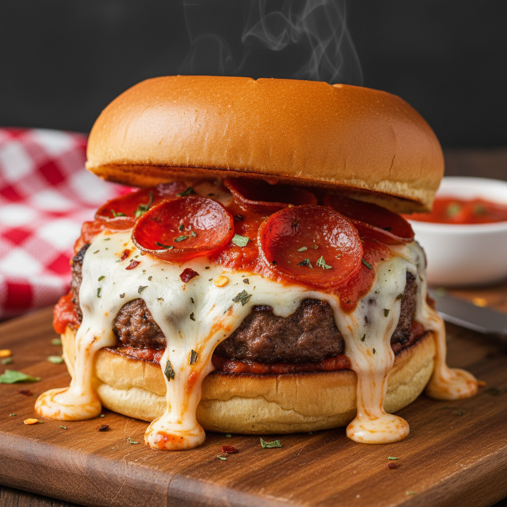 Stuffed Pizza Burger Introduction