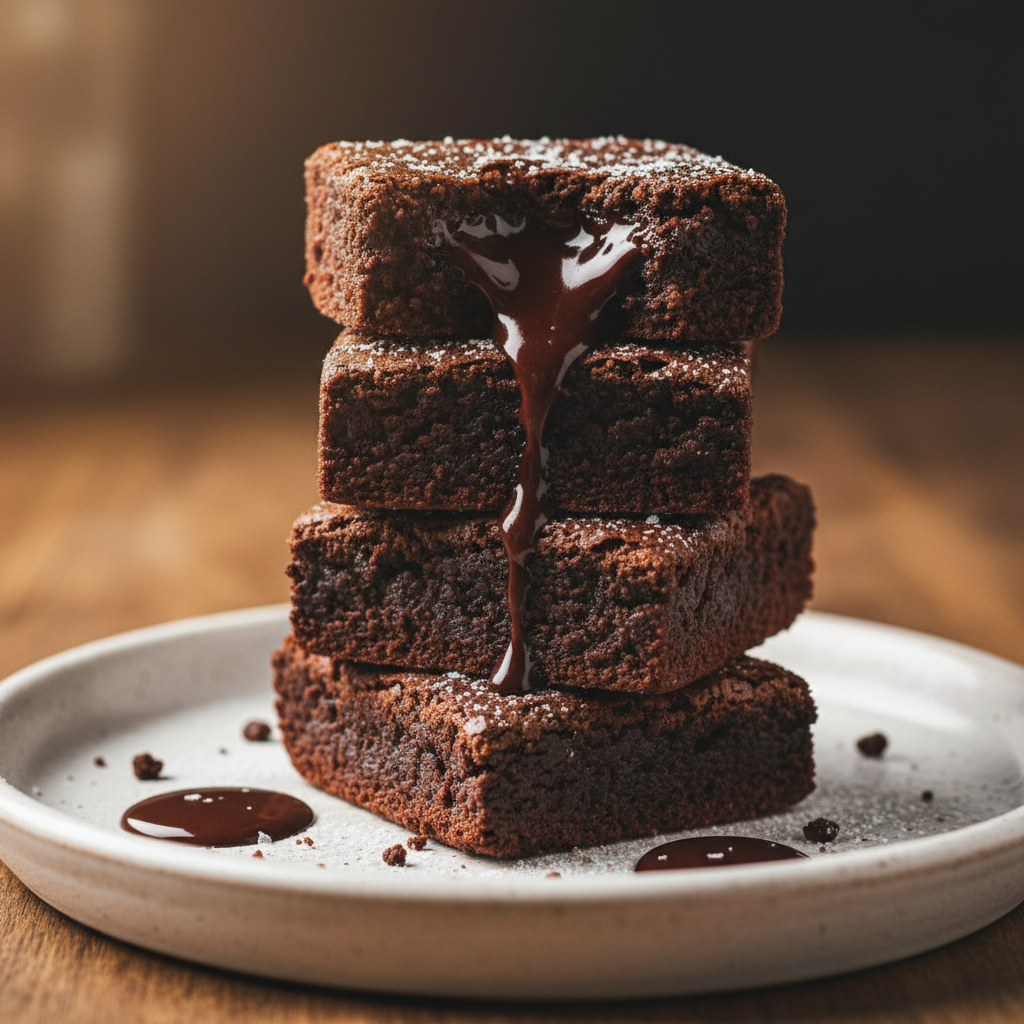 Preparing brownies ingredients