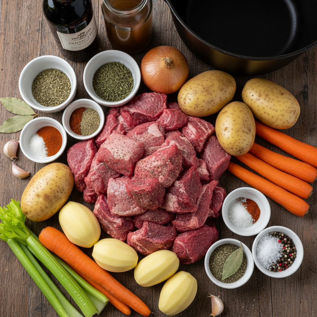 Ingredients for Crock Pot Beef Stew