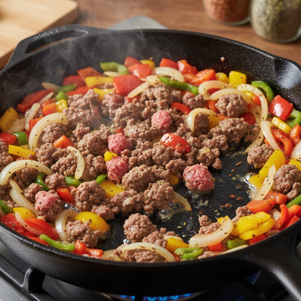 Ingredients for Ground Beef Broccoli Stir Fry