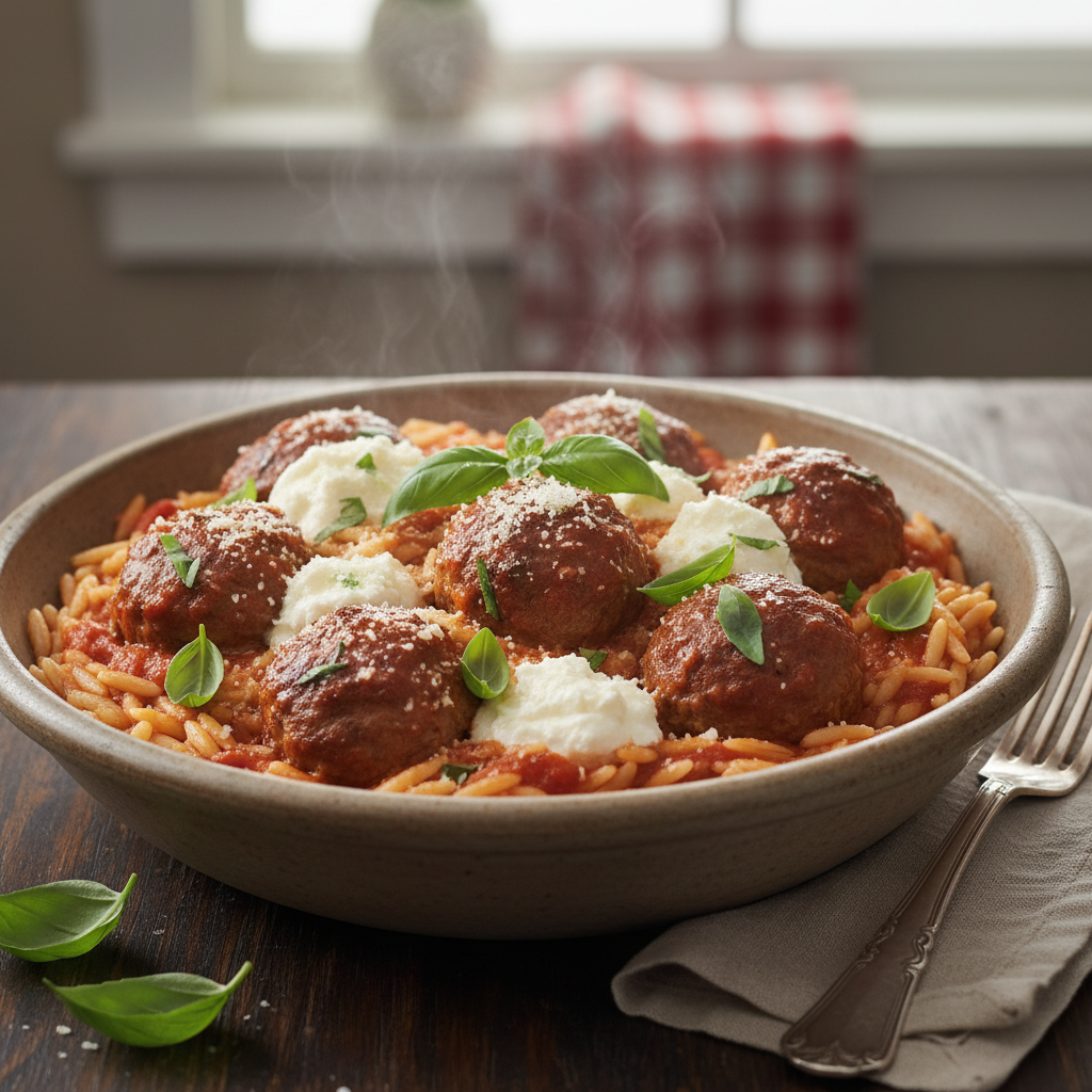 Italian Meatballs with Orzo Ingredients