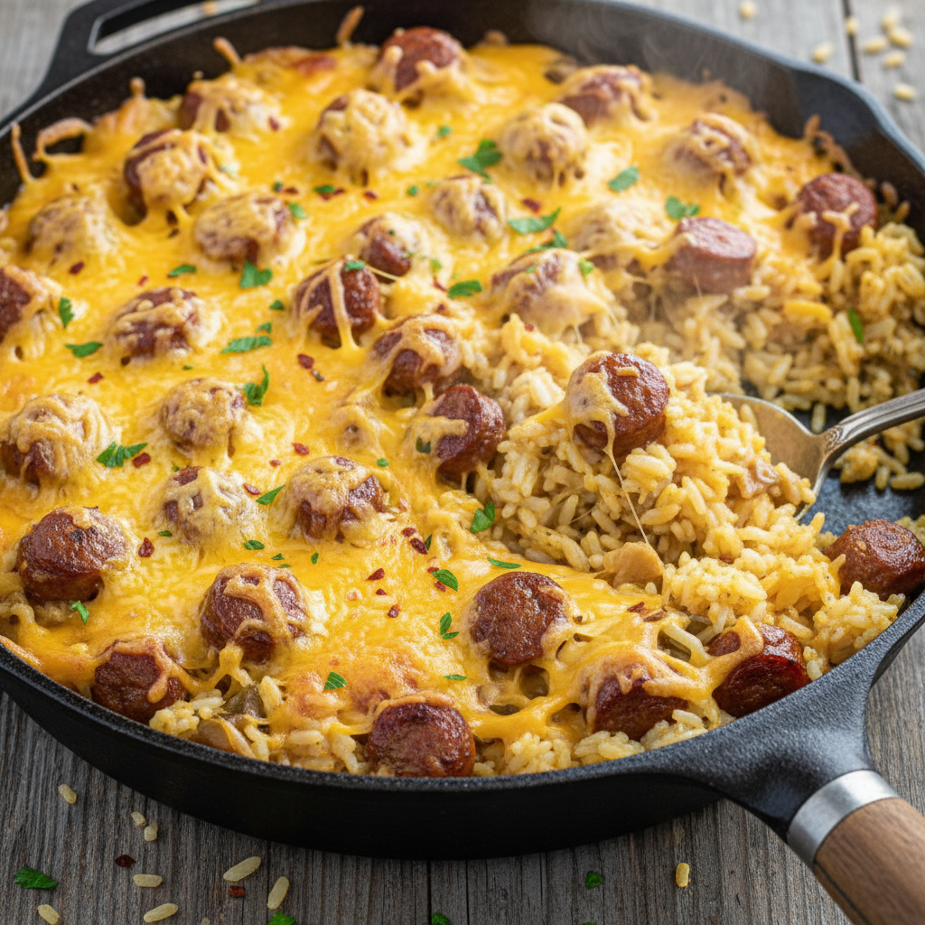 Why You’ll Love This - Cheesy Sausage Rice Skillet
